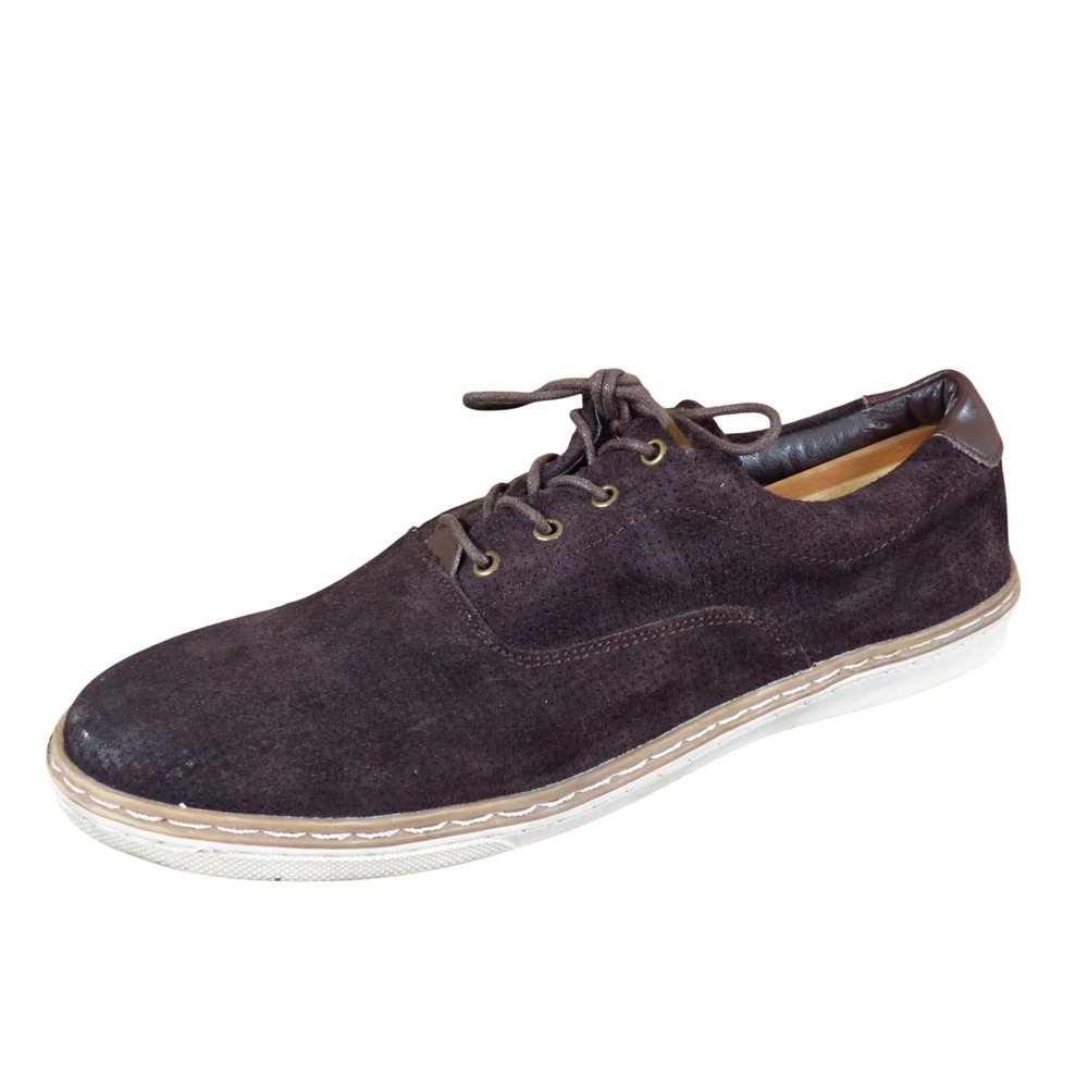 Hawke‎ & Co Jacob Mens Casual Suede Shoes Size 13 Everyday Brown Leather Trim